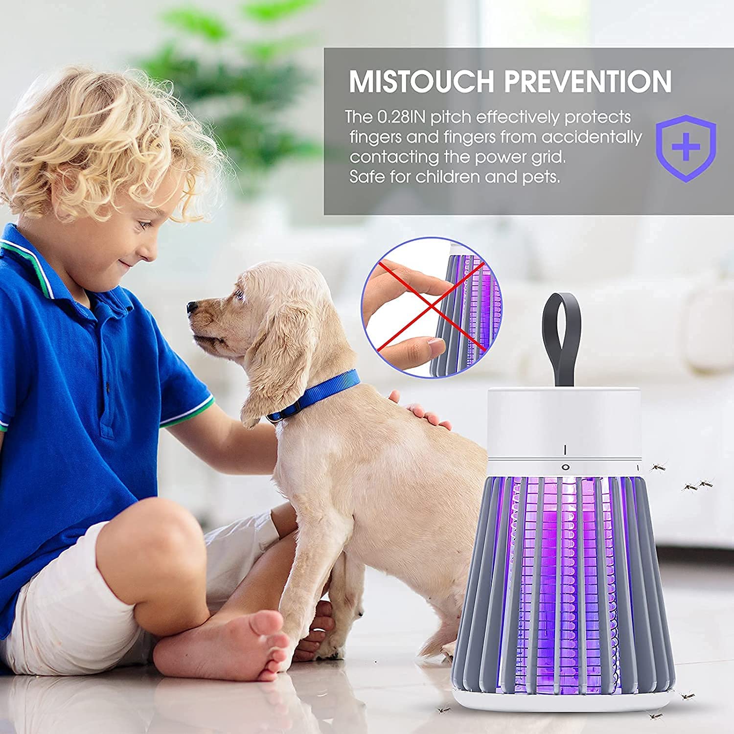 BugShield: USB-Powered Mosquito Killer Lamp with UV LED – Safe & Silent Indoor Zapper for Bedrooms, Living Rooms, Patios & Outdoor Protection