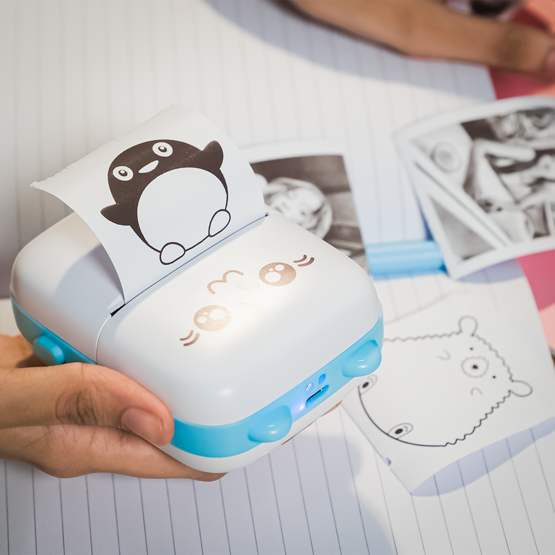 MiniPrint: Portable Bluetooth Thermal Printer with Ink-Free Printing for Labels, Photos & Notes (Android & iOS Compatible)