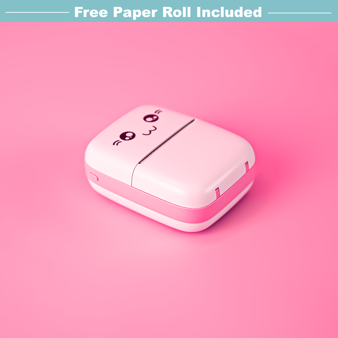 MiniPrint: Portable Bluetooth Thermal Printer with Ink-Free Printing for Labels, Photos & Notes (Android & iOS Compatible)