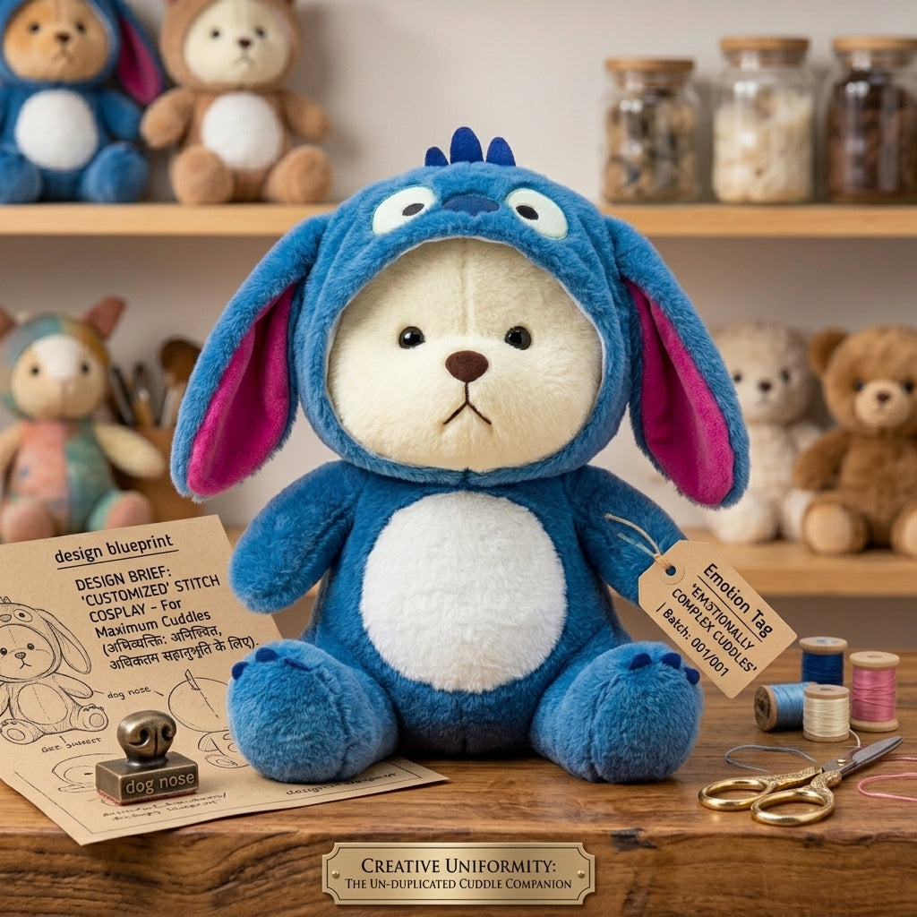 Stitch Kigurumi Cream Plush Toy